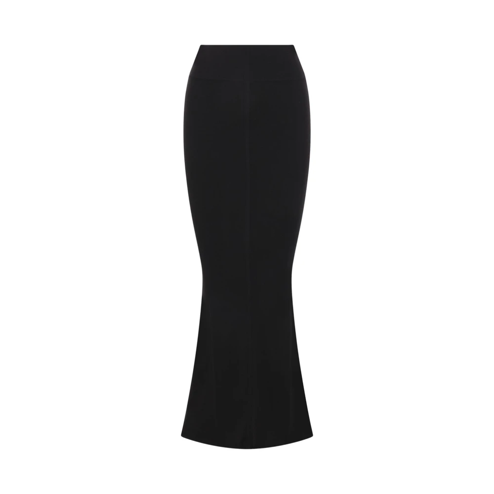 Rick Owens Zwarte Mermaid Knit Rok Black Dames