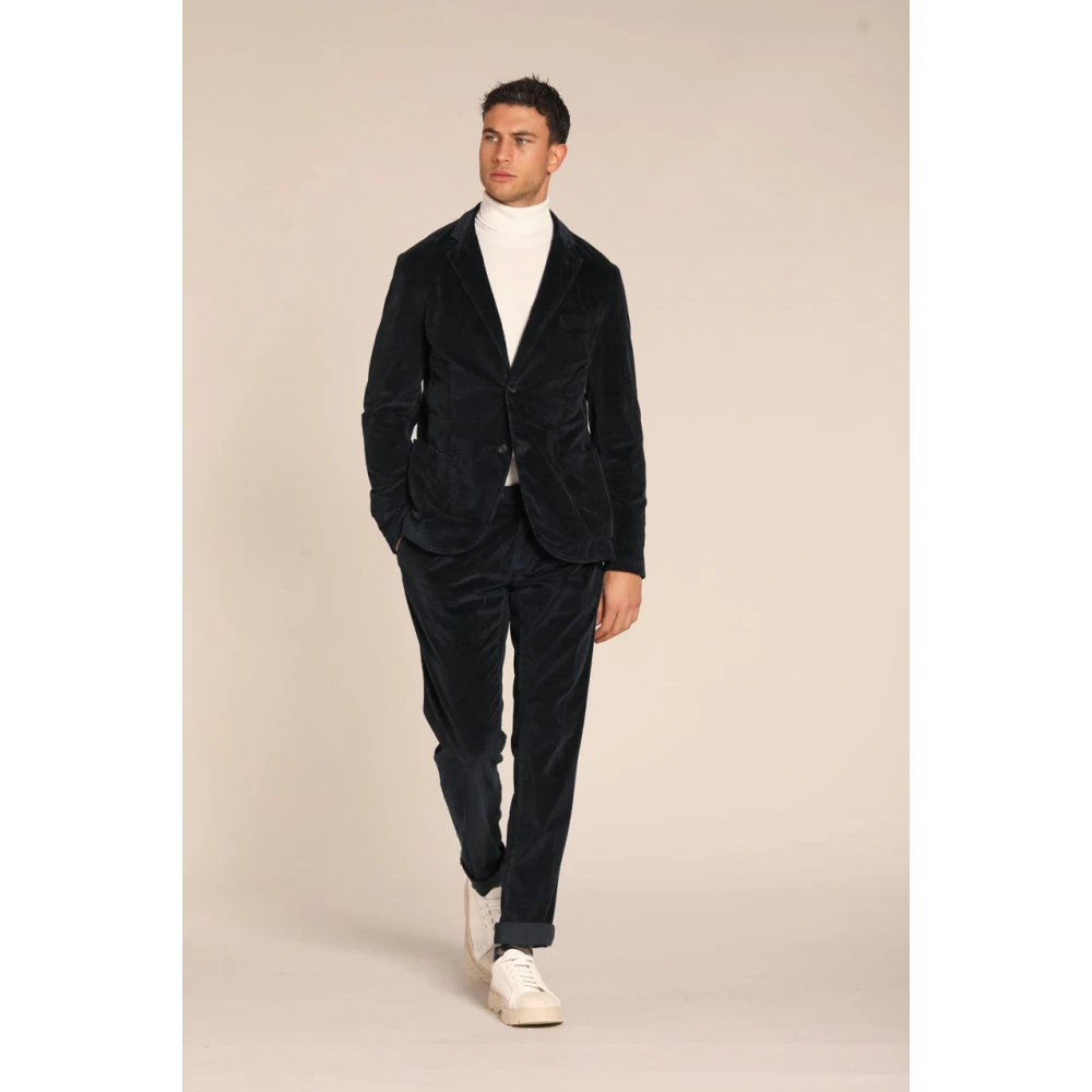 Mason's Velvet Gestreepte Heren Blazer Blue Heren