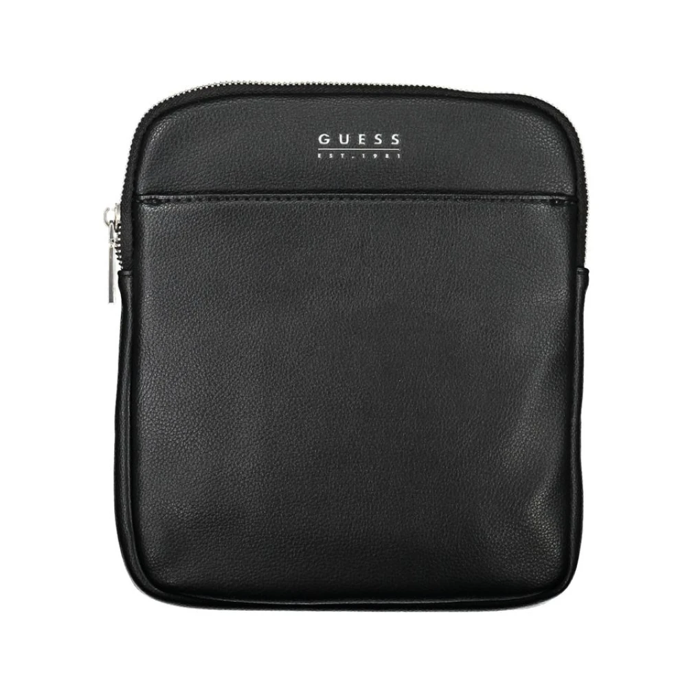 Guess Zwarte Slimme Schoudertas voor Mannen Black Heren
