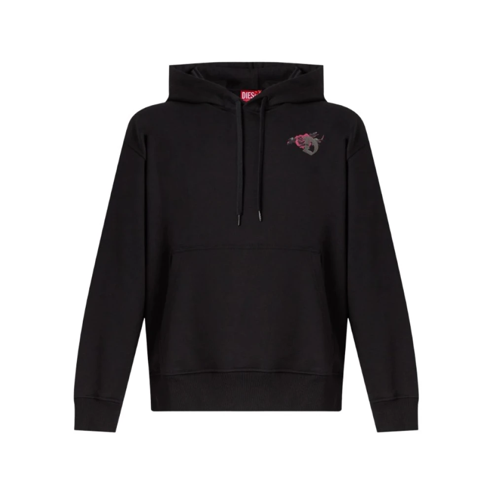 Diesel Uomo Nero S-Macs-Hood-V1 Hoodie
