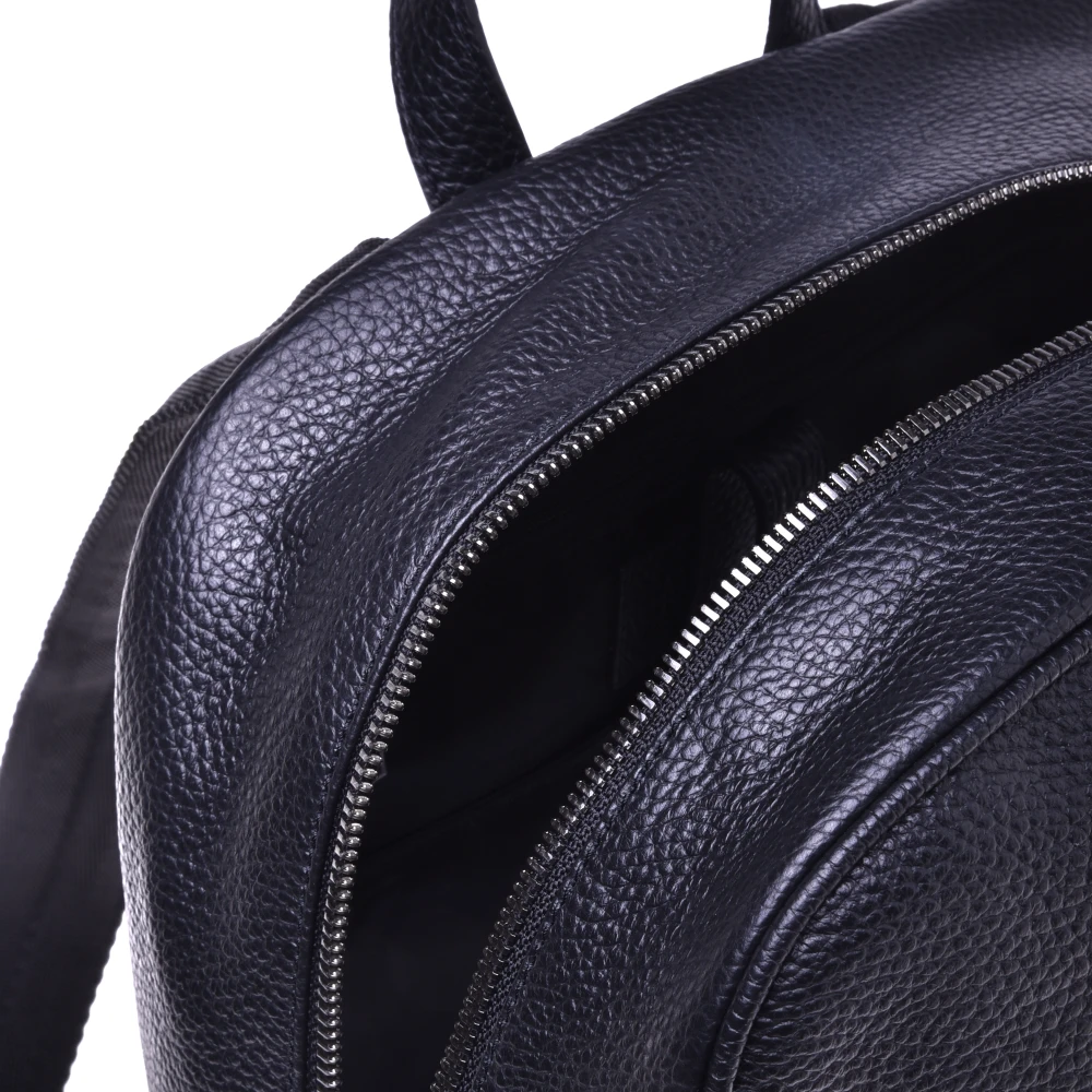 Baldinini Backpack in blue tumbled leather Black Heren