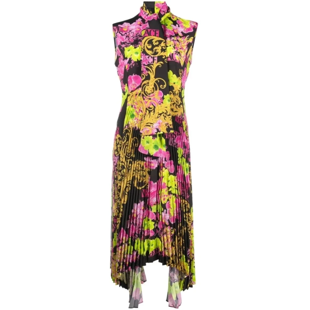 Versace Elegante Zwarte Jurk voor Vrouwen Multicolor Dames