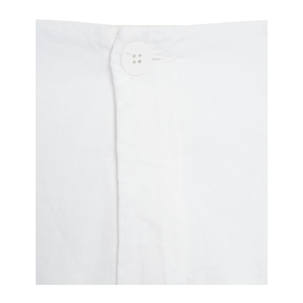 Transit Witte Linnen Wijde Pijp Broek White Heren