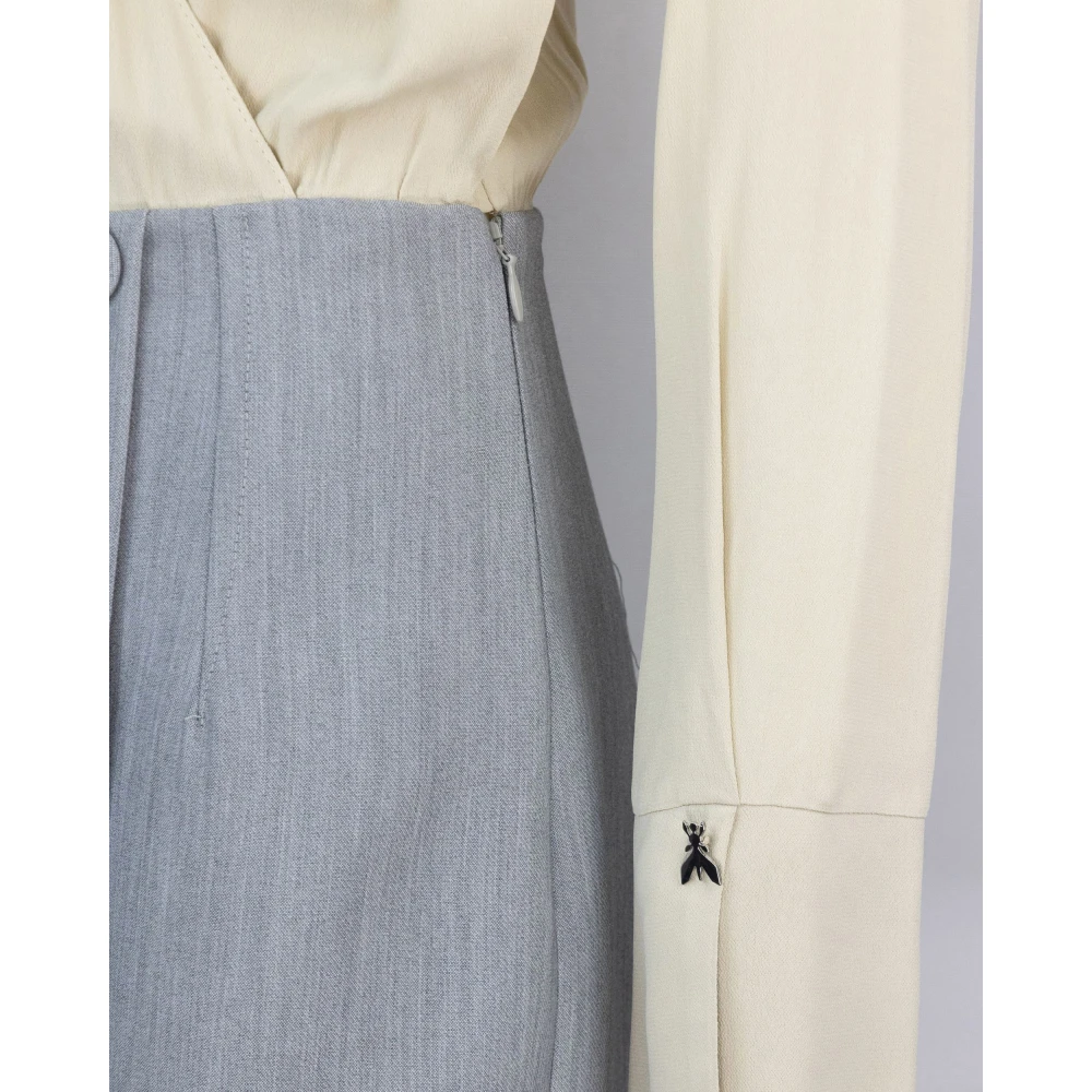 PATRIZIA PEPE Grijze Bicolor Omslagjurk Gray Dames
