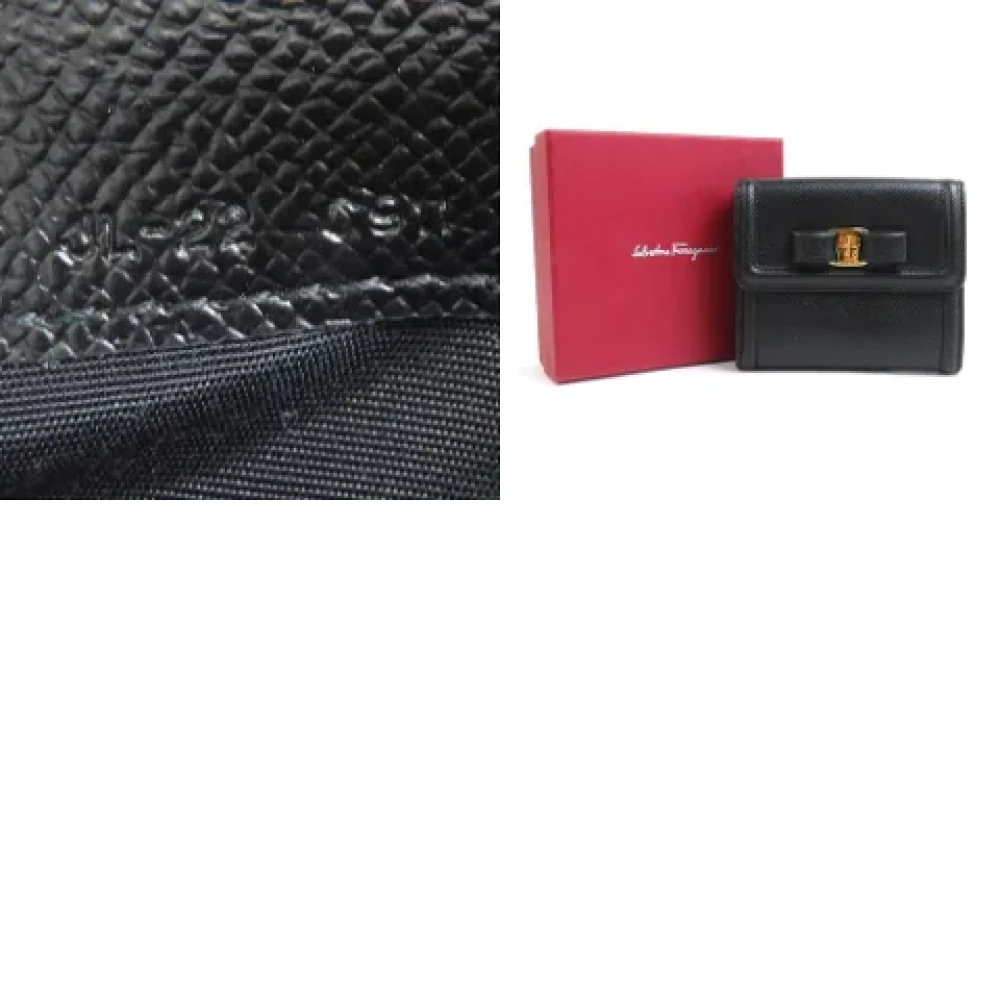Salvatore Ferragamo Pre-owned Leather wallets Black Dames