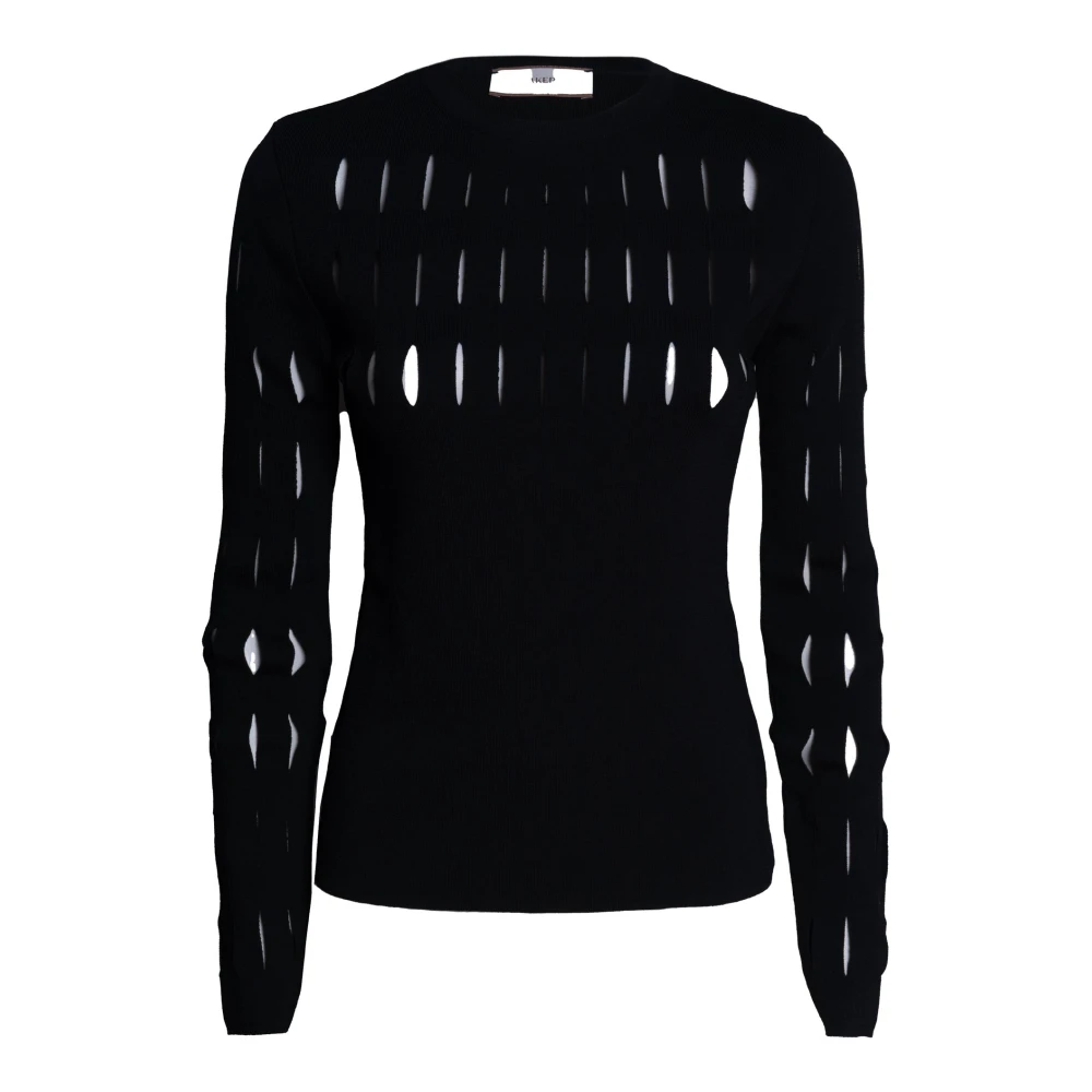 Akep Donna Nero - Mgkd13001 Maglia A Girocollo - Knitwear - S