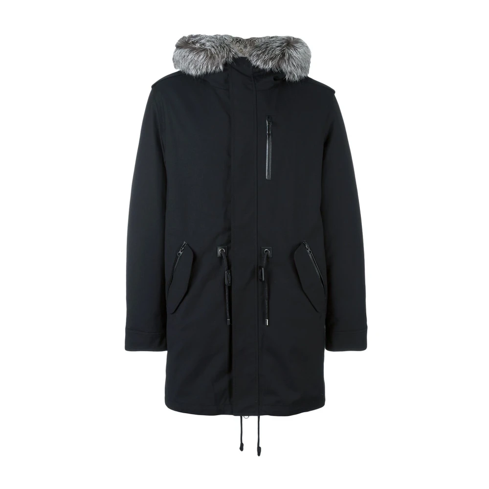 Mackage Zwarte Edward-X Bont Gevoerde Parka Black Heren