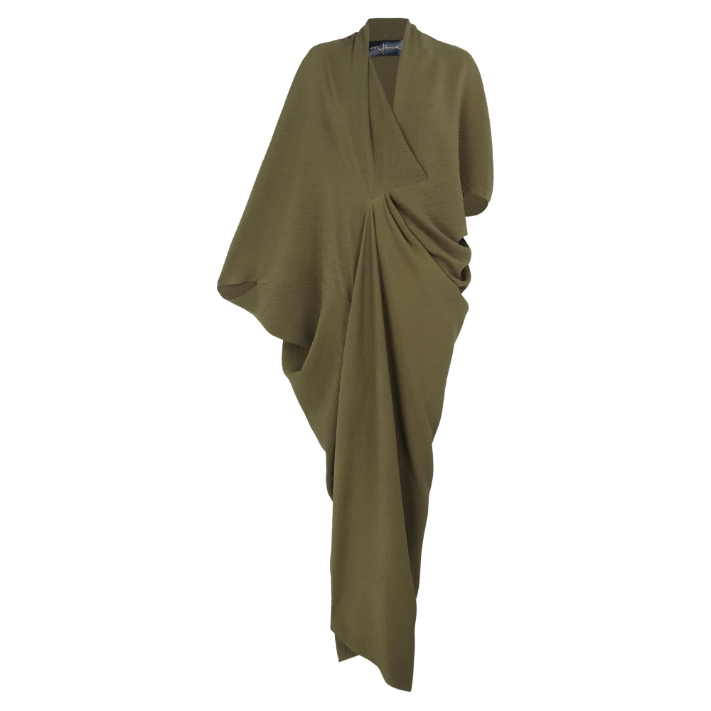 Cortana Mayu groene zijden jurk Green Dames