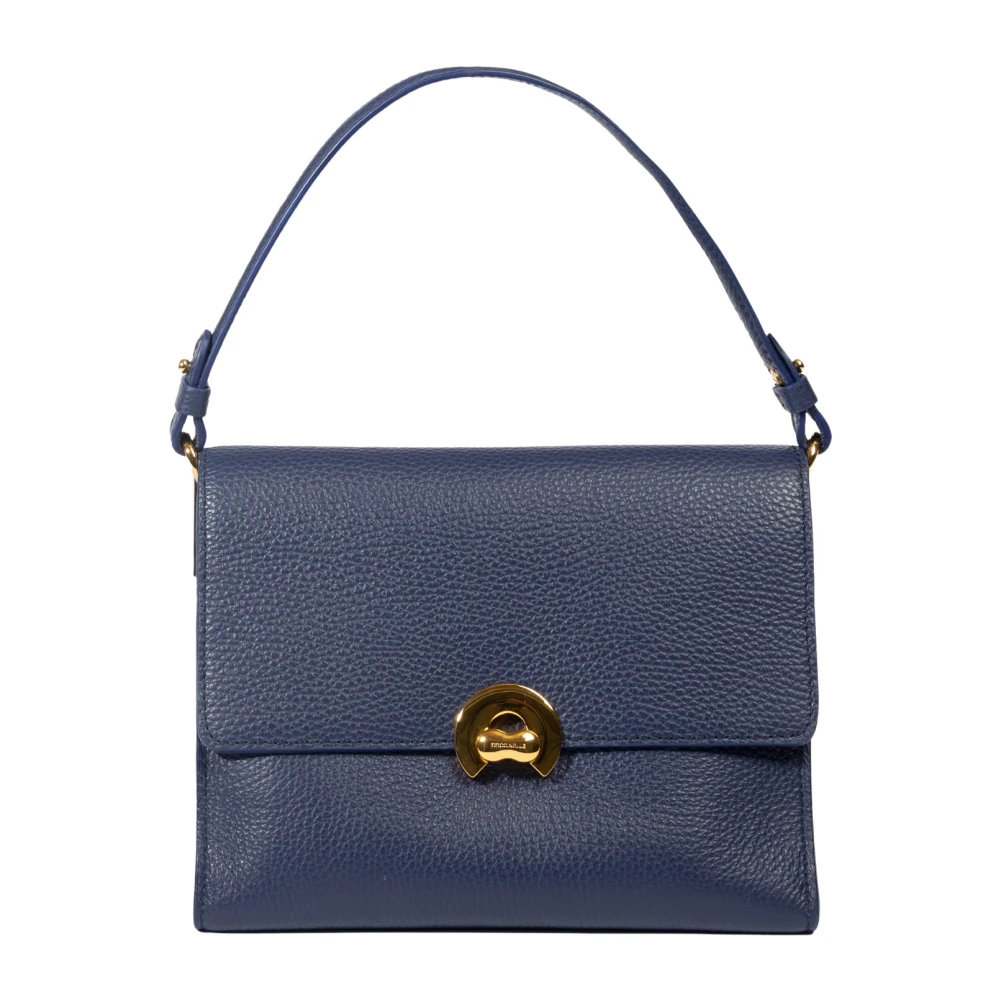 Coccinelle Blauwe Binxie Leren Schoudertas Blue Dames