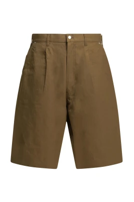 Plisserade vida bomullsshorts