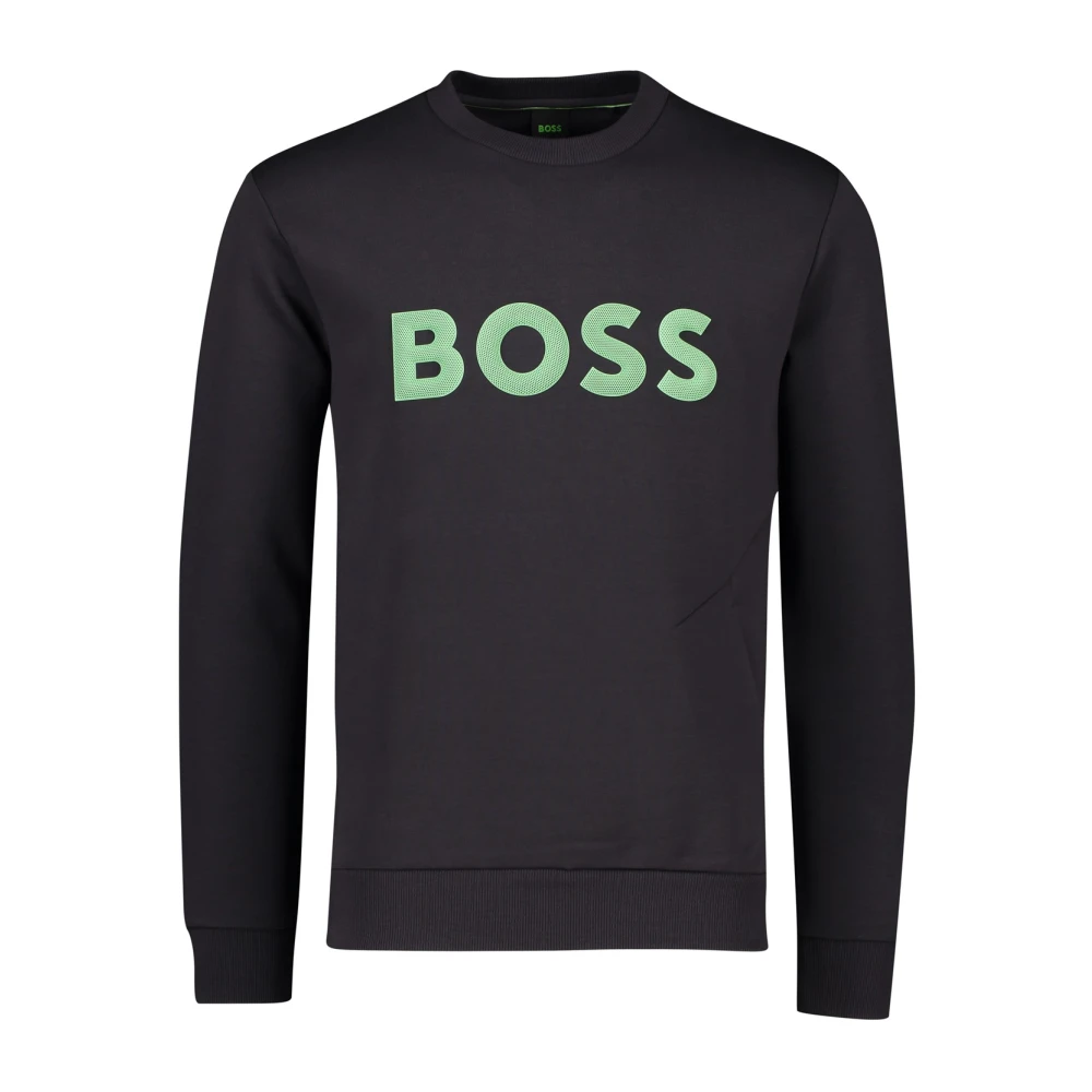 Hugo Boss Zwarte Salbo Sweater Black Heren