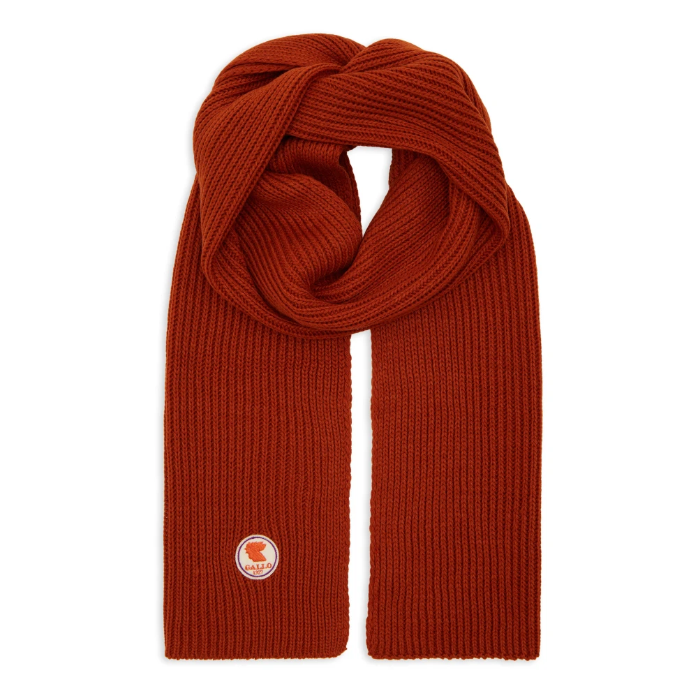 Gallo Unisex effen geel geribbeld sjaal Orange Unisex