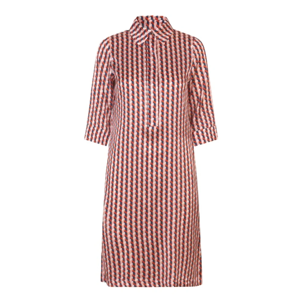 Dea Kudibal Zijden overhemdjurk met verborgen knopen Multicolor Dames