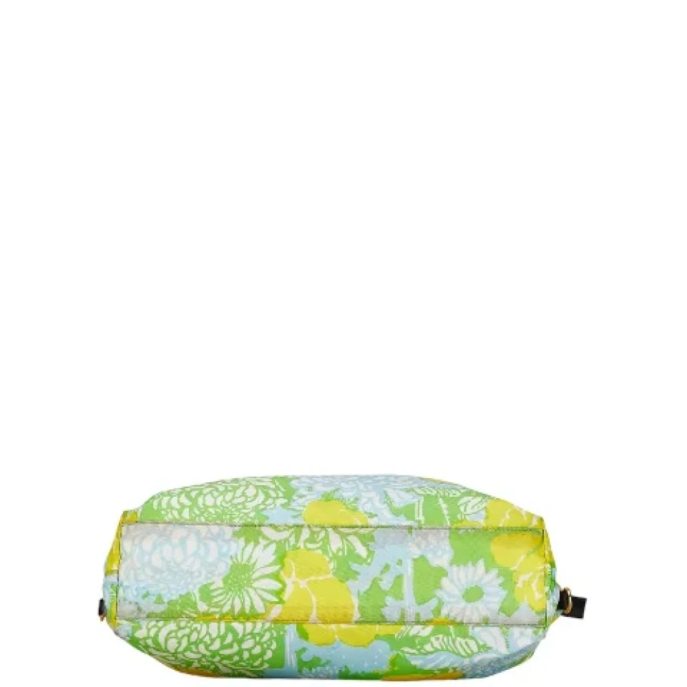 Prada Vintage Pre-owned Canvas prada-bags Green Dames