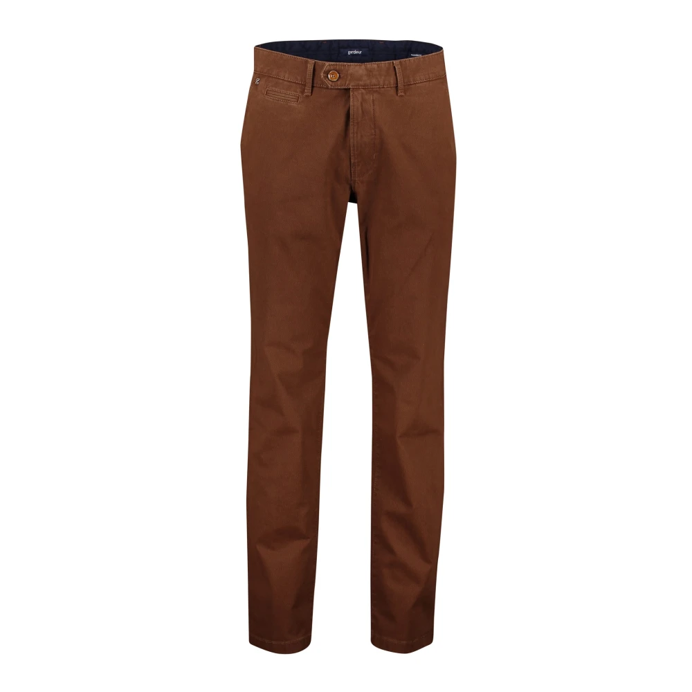 Gardeur Bruine katoenen broek Brown Heren