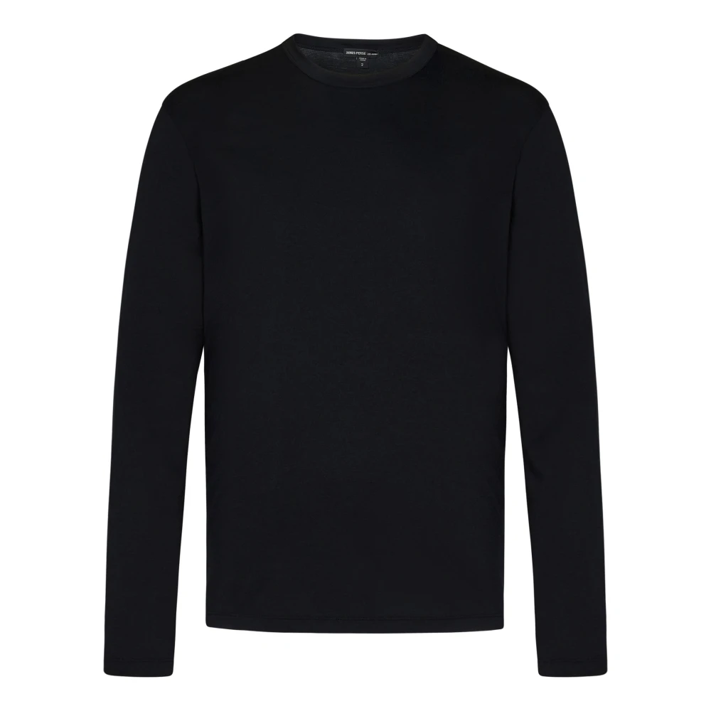 James Perse Zwarte Crew Neck T-shirts en Polos Black Heren