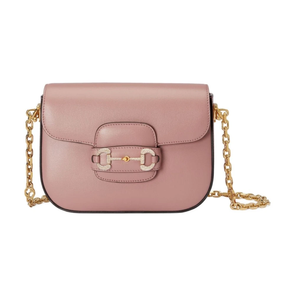 Gucci Women's Pink Shoulder Bags, One Size, Horsebit 1955 Mini Bag