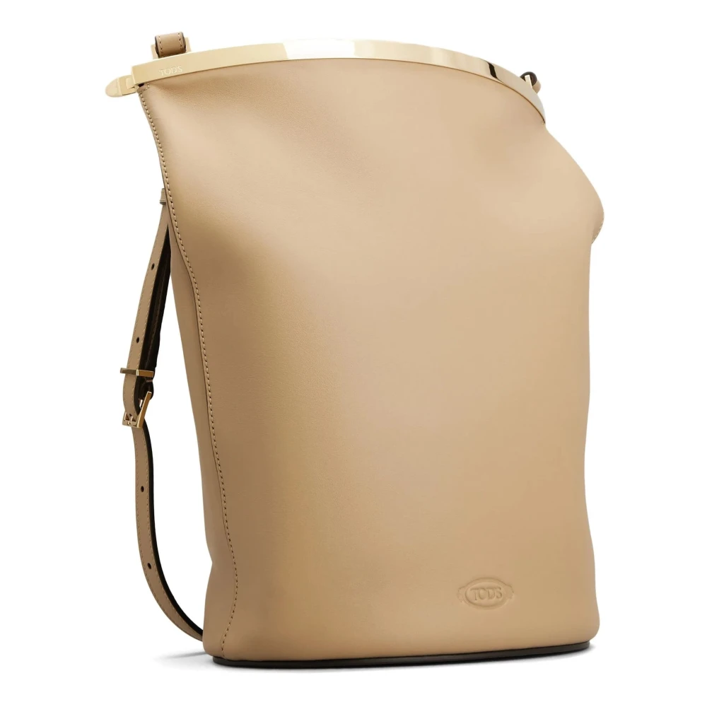 TOD'S Stijlvolle Leren Tas C803 Beige Dames