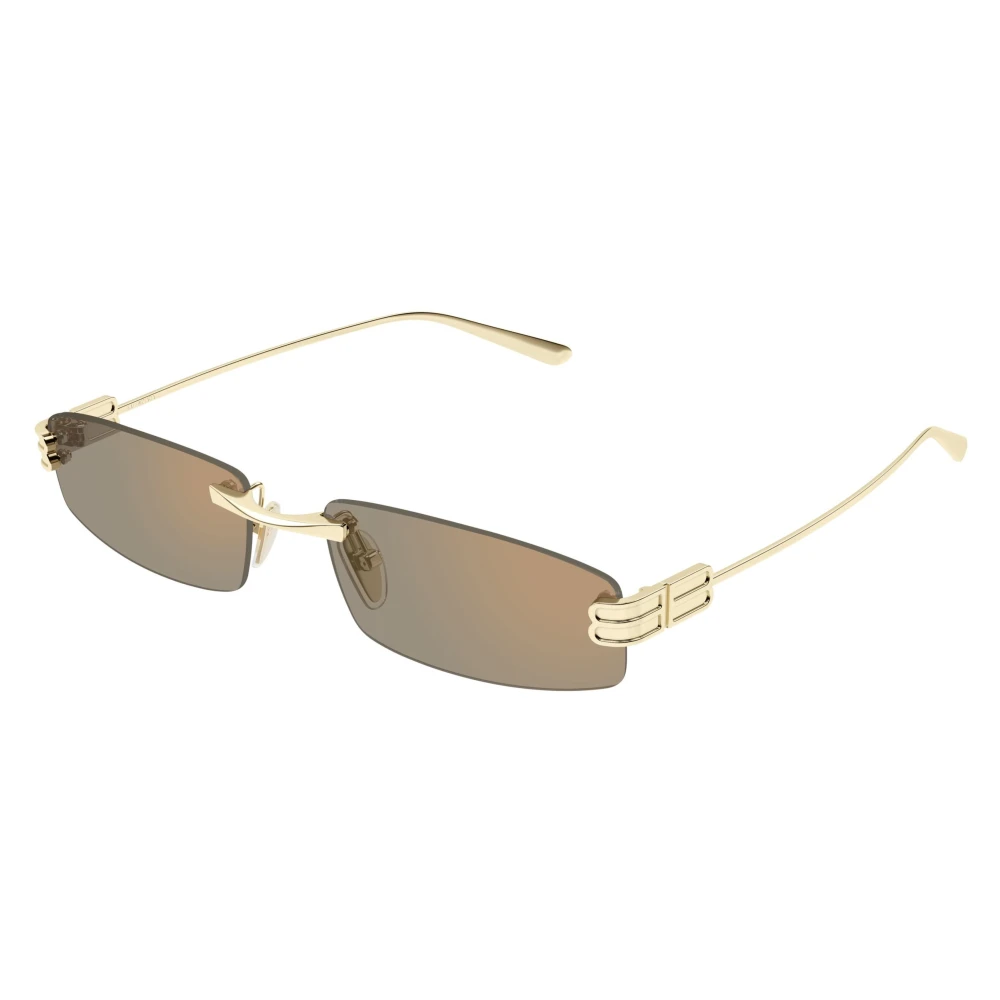 Balenciaga Unisex Yellow Gossip Rectangle Sunglasses - Sunglasses - 57 Mm - Accessories