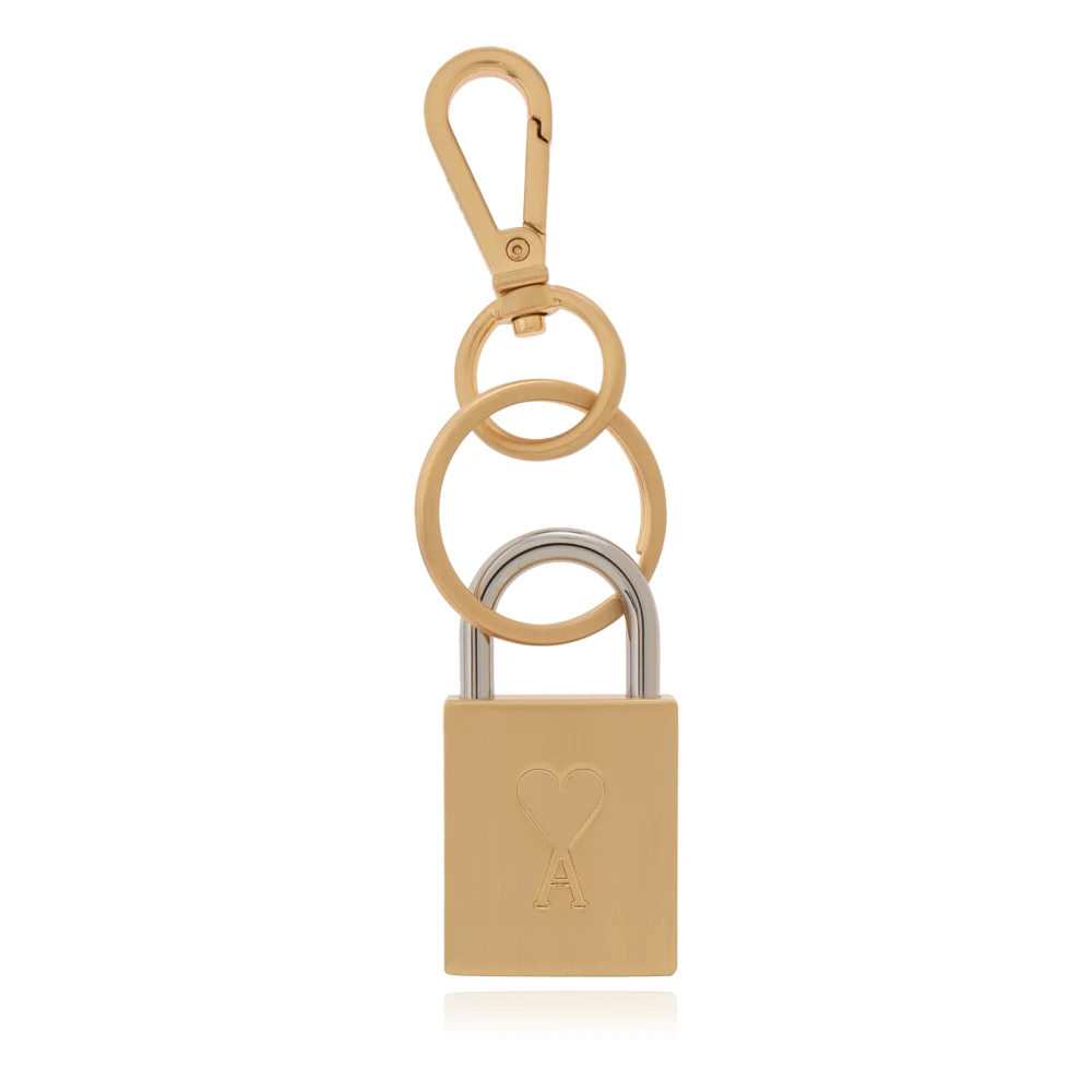 Ami Paris Sleutelhanger met logo Yellow Unisex