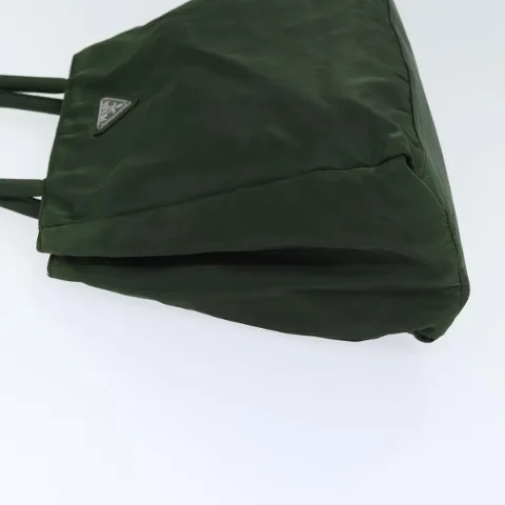 Prada Vintage Pre-owned Nylon handbags Green Dames