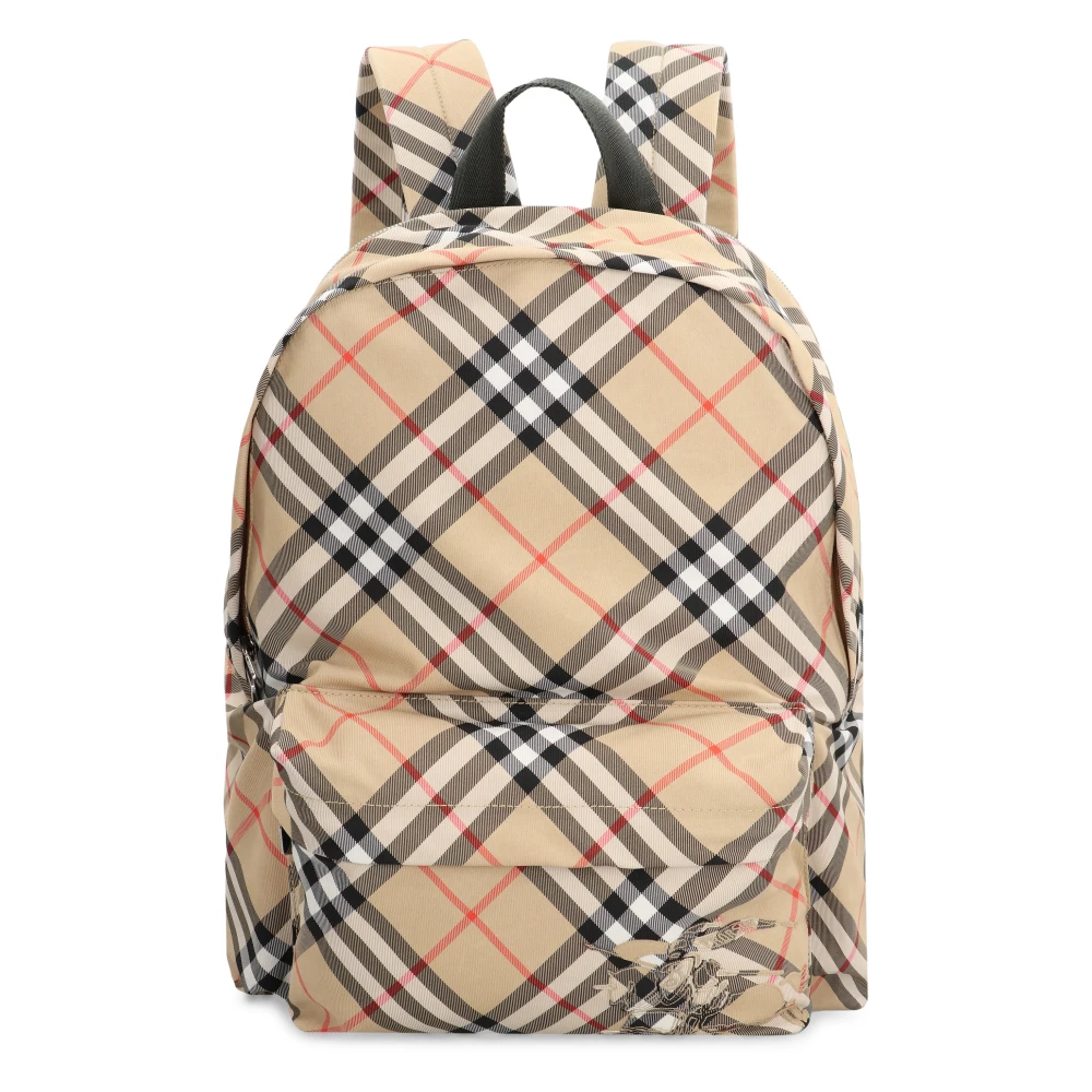 Burberry Men's Beige Printed Nylon Backpack - Backpacks - One Size - Bags