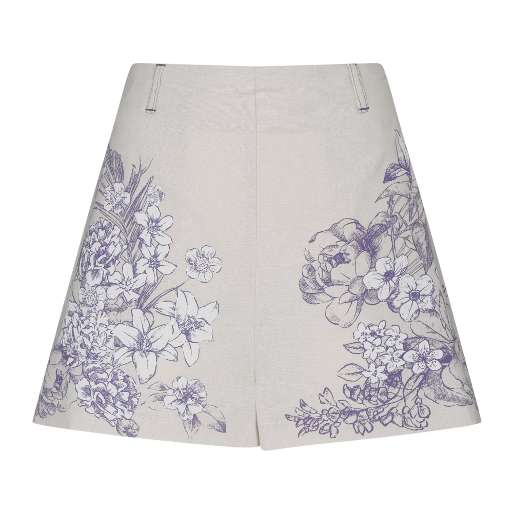 Twinset Bloemen Kant Patroon Shorts Multicolor Dames