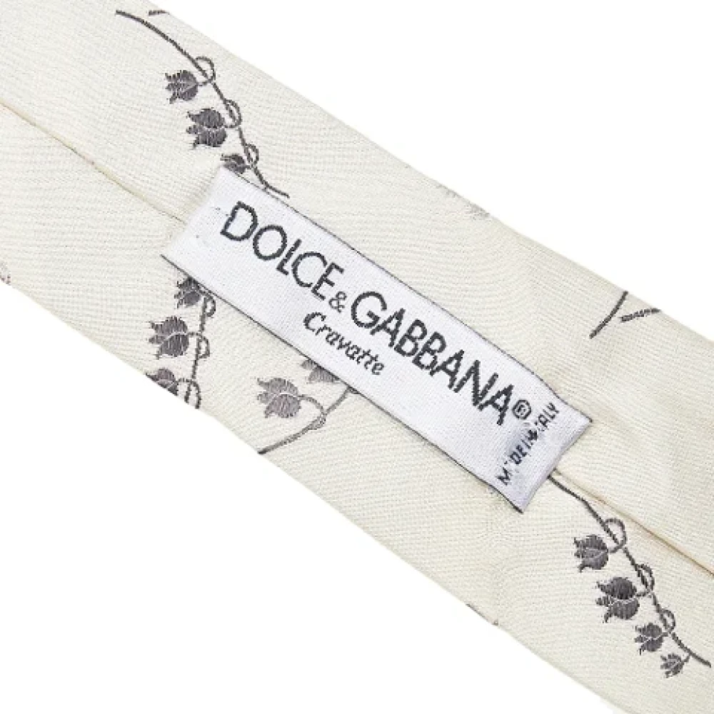 Dolce & Gabbana Pre-owned Silk home-office White Heren