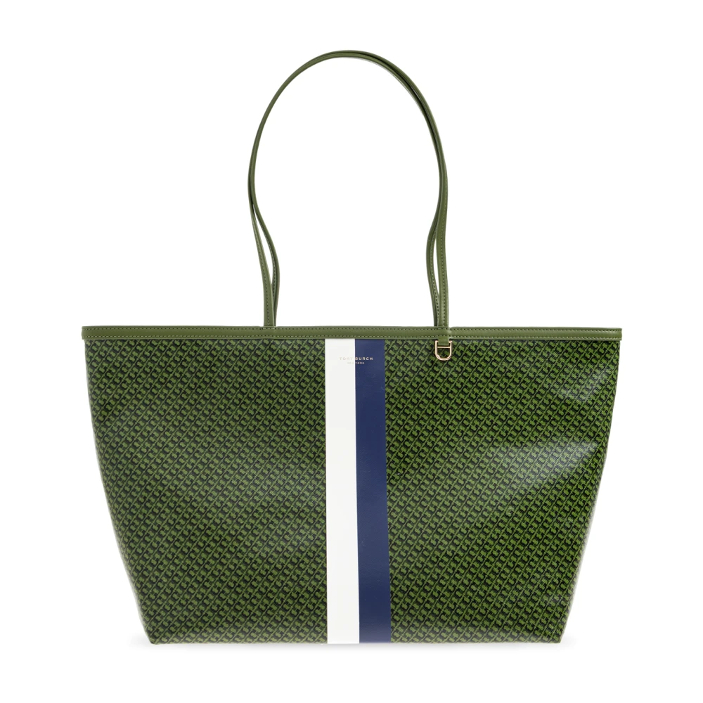Tory Burch Women's Green The Racer Shopper Bag - Shopping Bags - One Size - Bags