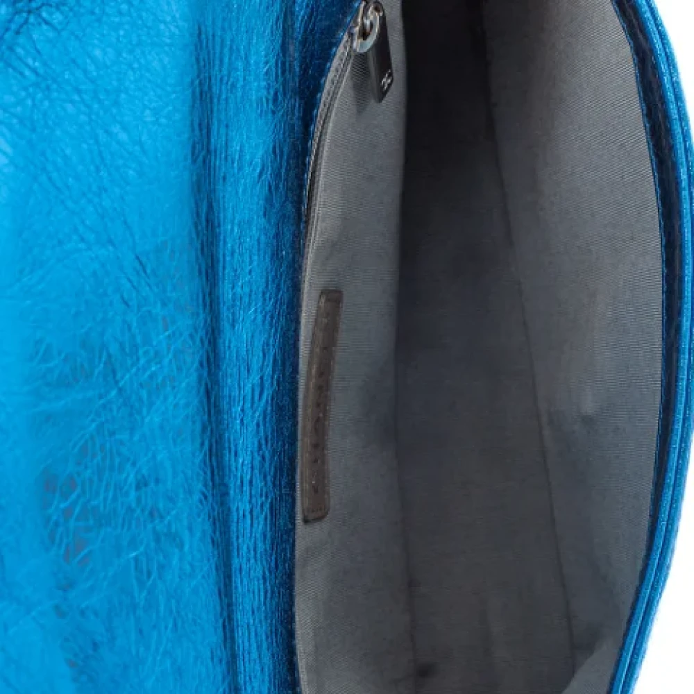 Chanel Vintage Pre-owned Leather chanel-bags Blue Dames