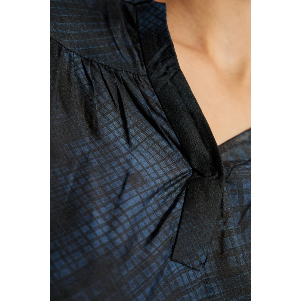 Munthe Jurk met zijdeafwerking Blue Dames