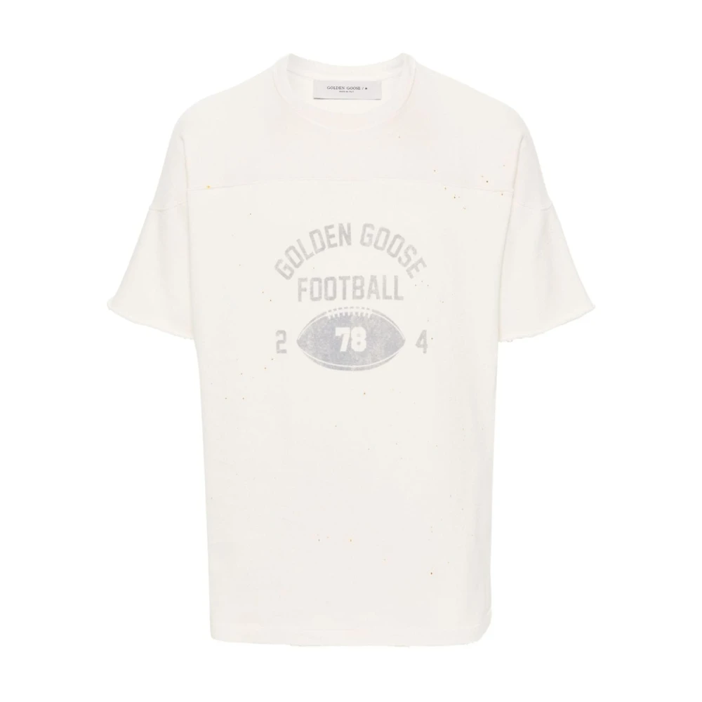 Golden Goose T-shirt met grafische print White Heren