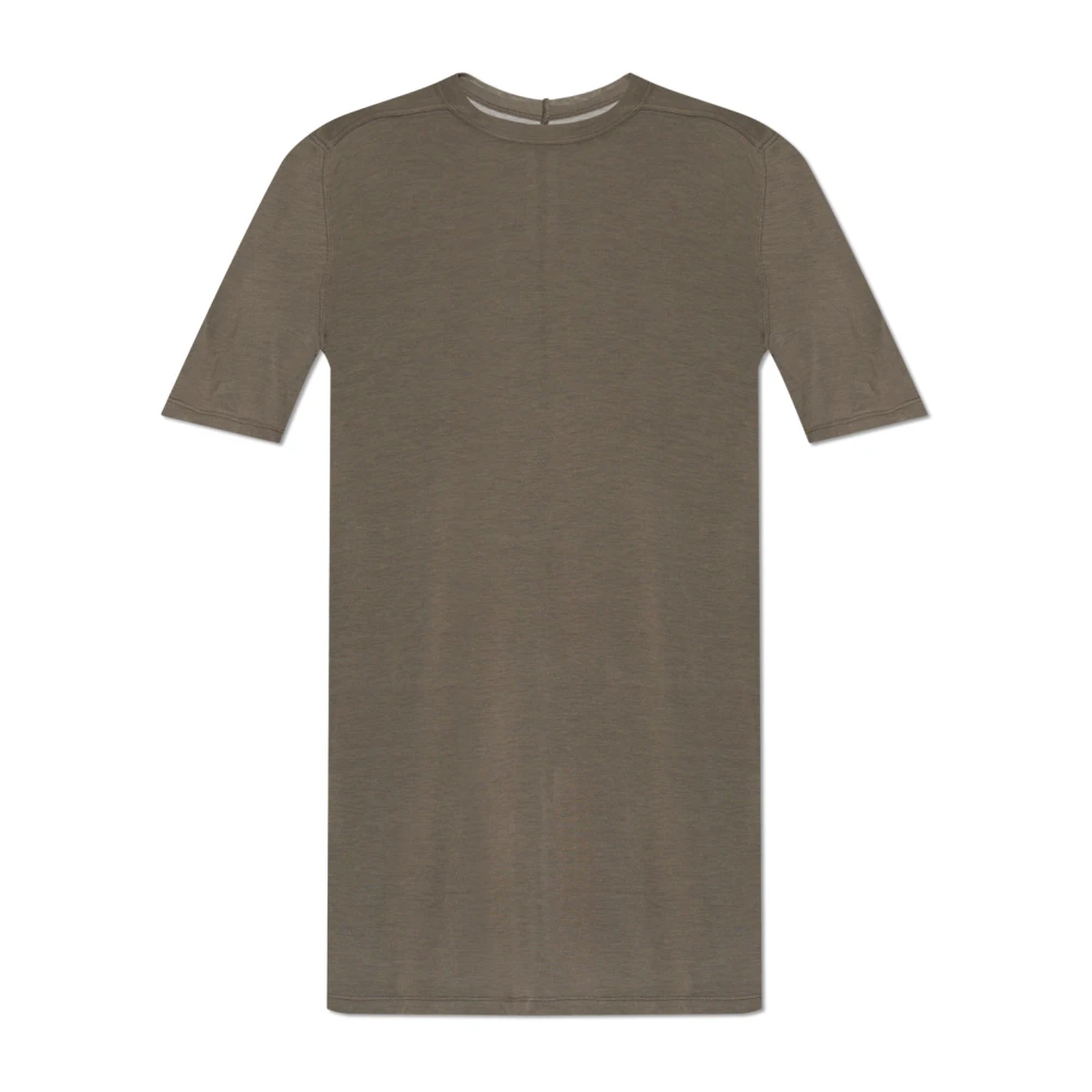 Rick Owens Gray T-Shirts, Male, L, Crew Neck T-Shirt