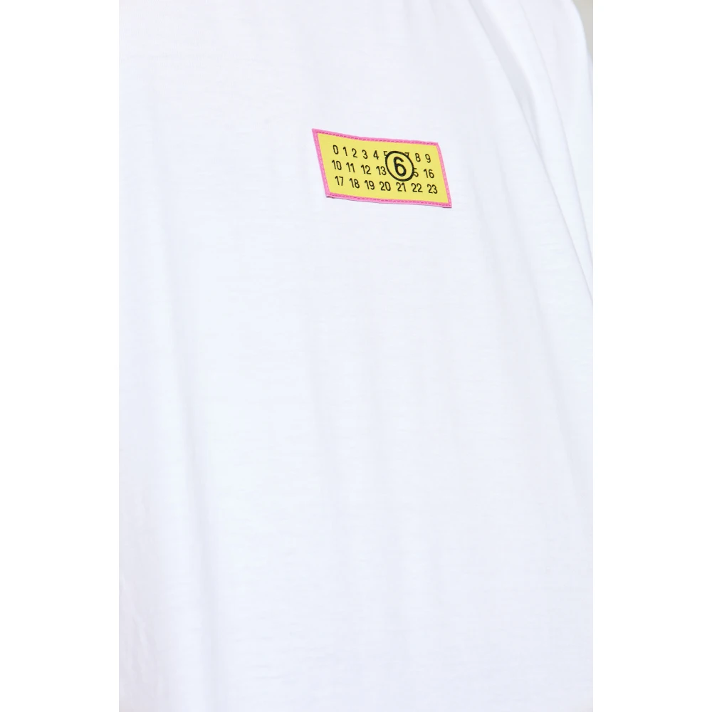 MM6 Maison Margiela Logo T-shirt White Heren