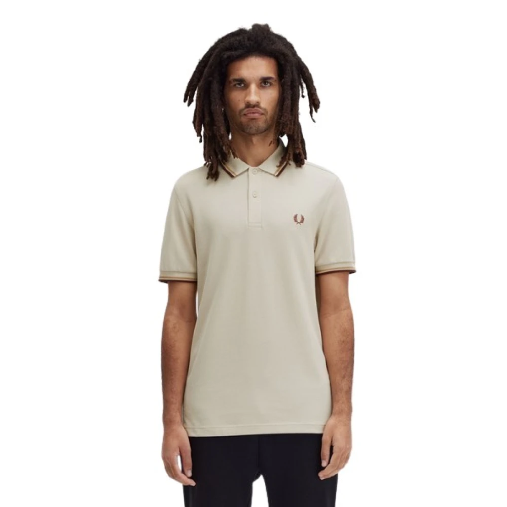 Fred Perry Beige Twin Tipped Polo Shirt Beige Heren