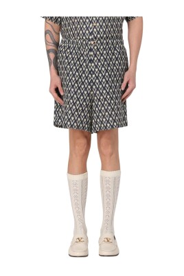 silk-chevron-pattern-shorts-multicolor