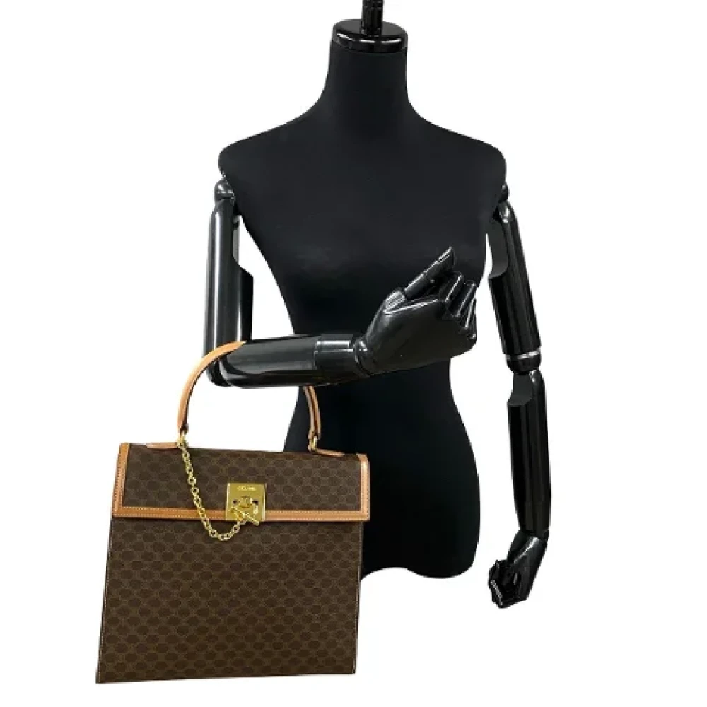 Celine Vintage Pre-owned Leather handbags Brown Dames