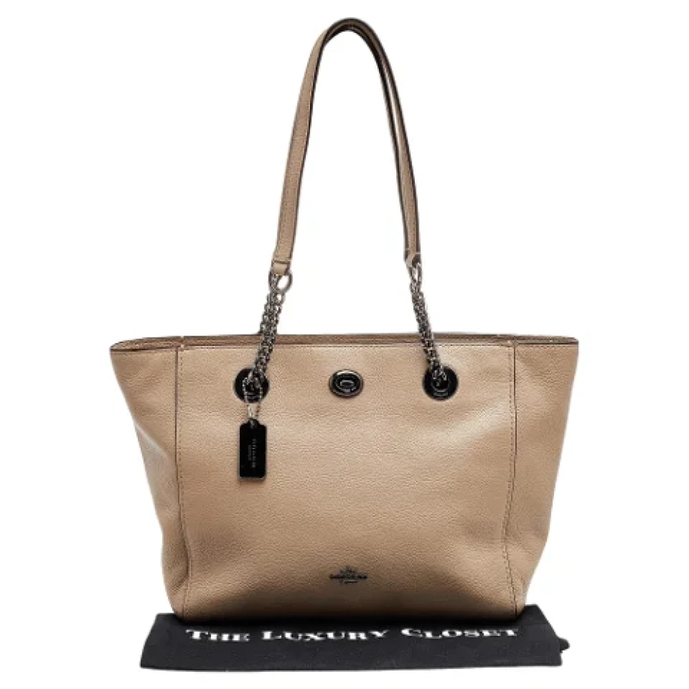 Coach Pre-owned Leather totes Gray Dames