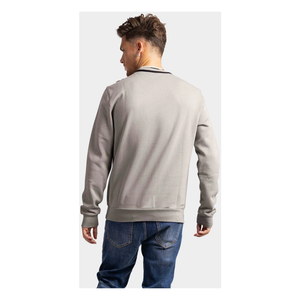 Emporio Armani Heren Grijze Chest Logo Sweater Gray Heren
