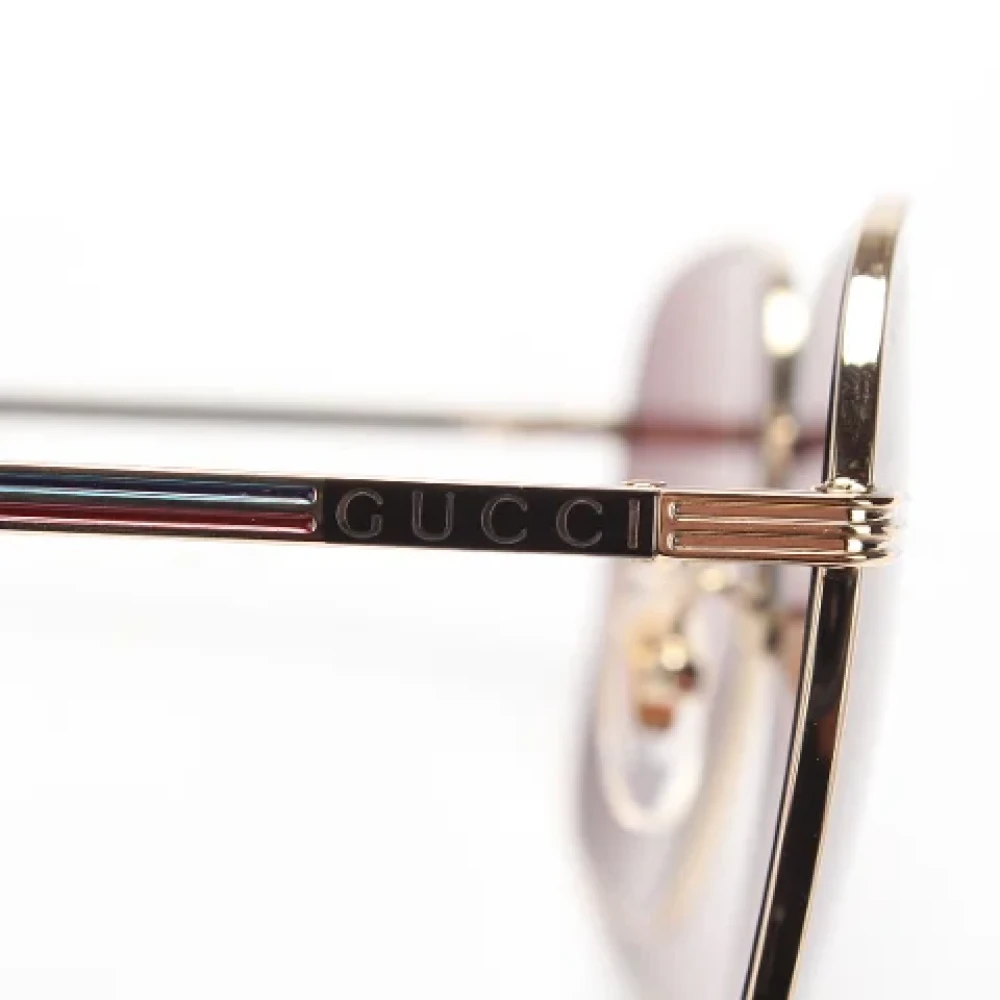 Gucci Vintage Pre-owned Metal sunglasses Brown Heren