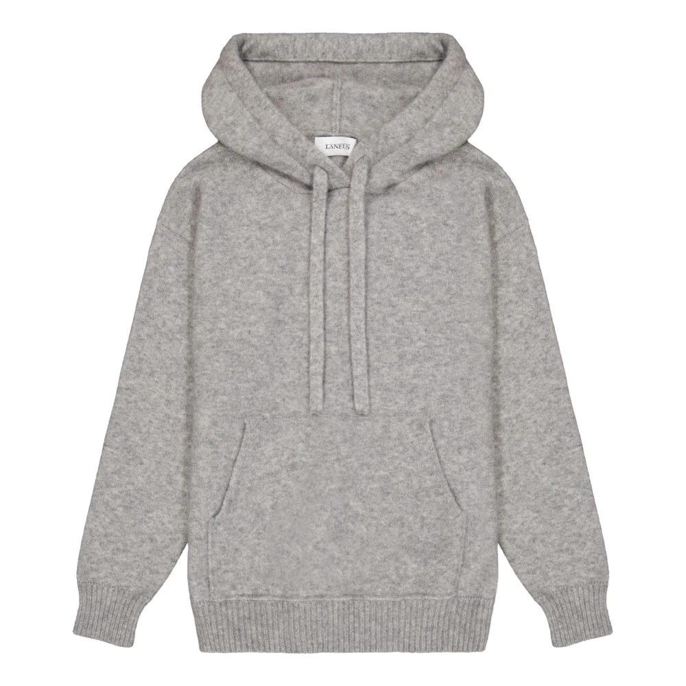 Laneus Kasjmier Zijde Hoodie Boxy Fit Gray Dames