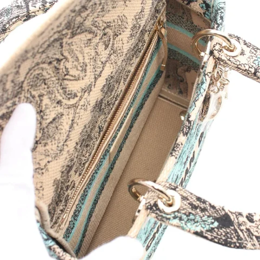Dior Vintage Pre-owned Canvas handbags Beige Dames