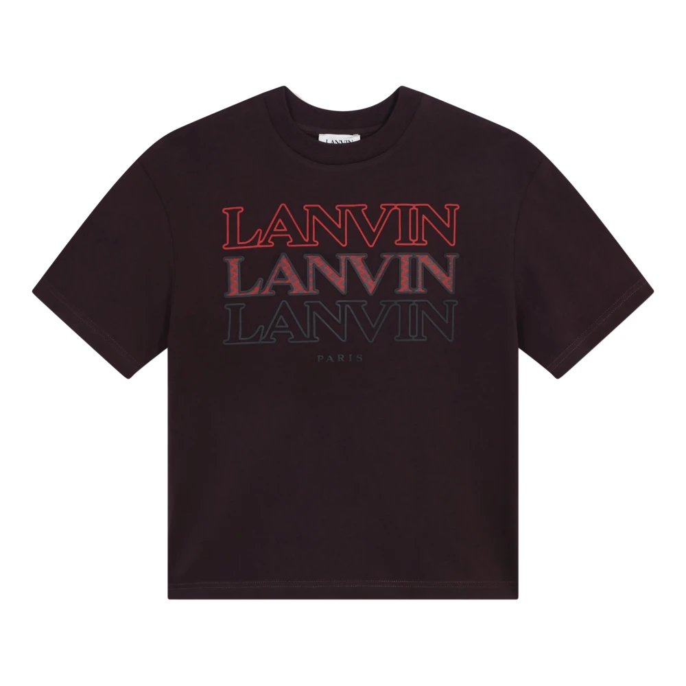 Lanvin Pojkars Crew Neck T-shirt Brun Brown, Pojke