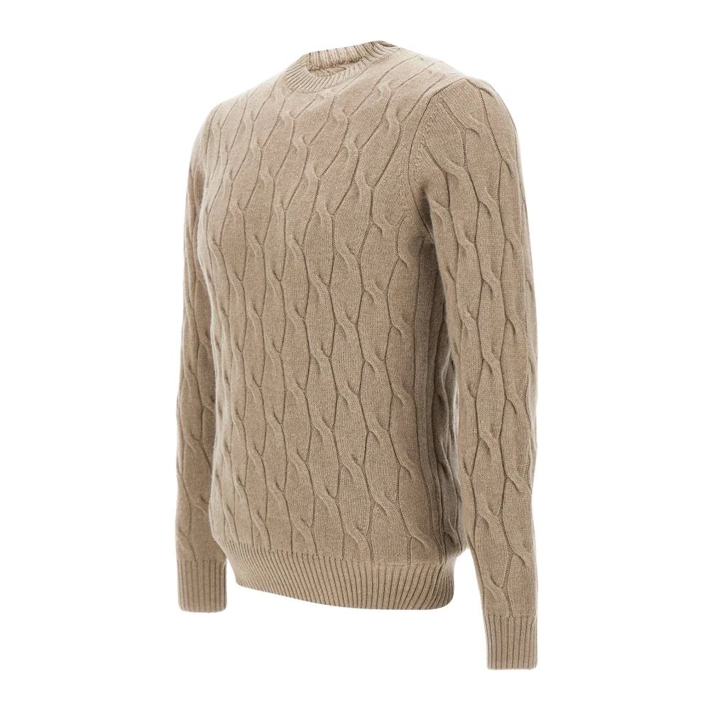 Filippo De Laurentiis Heren Wol Kasjmier Trui Duif Grijs Beige Heren