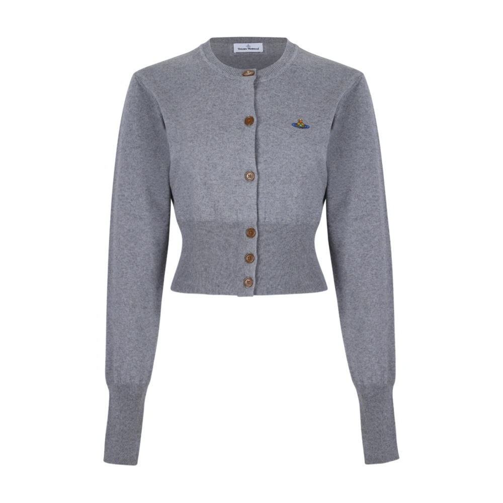 Vivienne Westwood Orb Cardigan - Female - Cardigans - Gray - L - Knitwear
