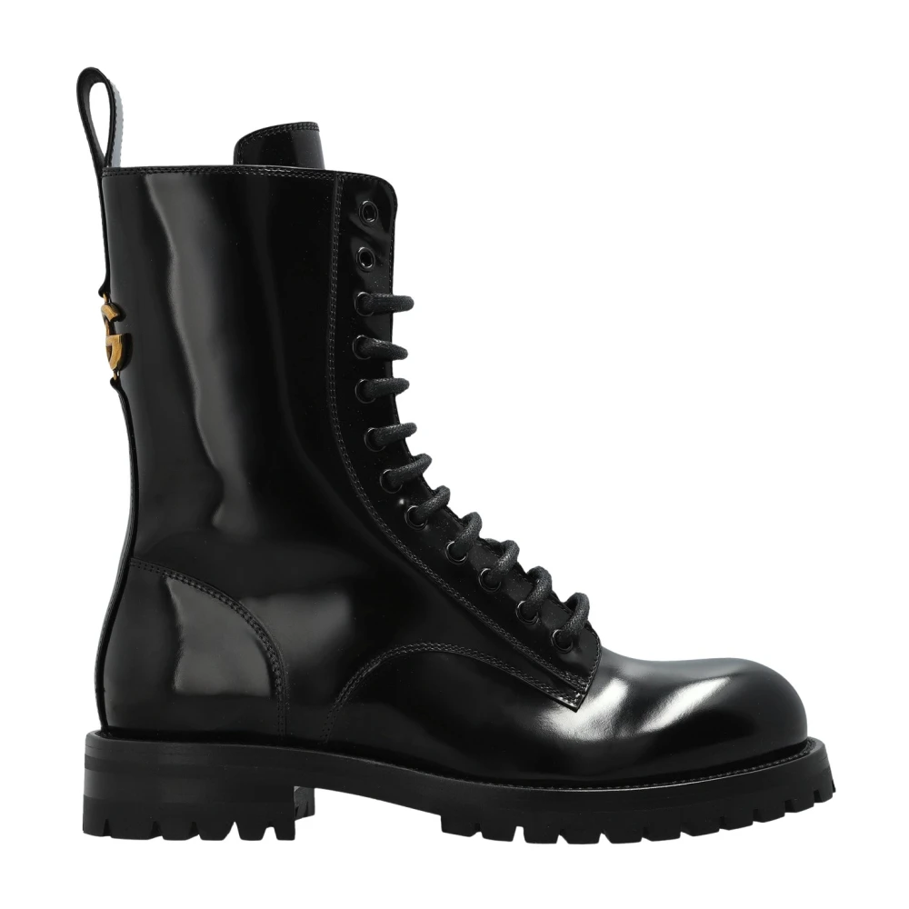 Dolce & Gabbana Leren Enkellaarzen