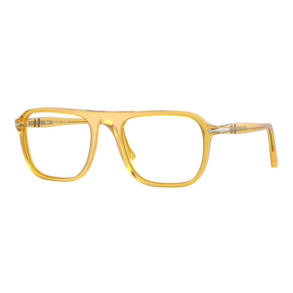 Persol Unisex Transparent Po3359v Jacques 204 Optical Frames Acetate Yellow Squared Normal - Image 2