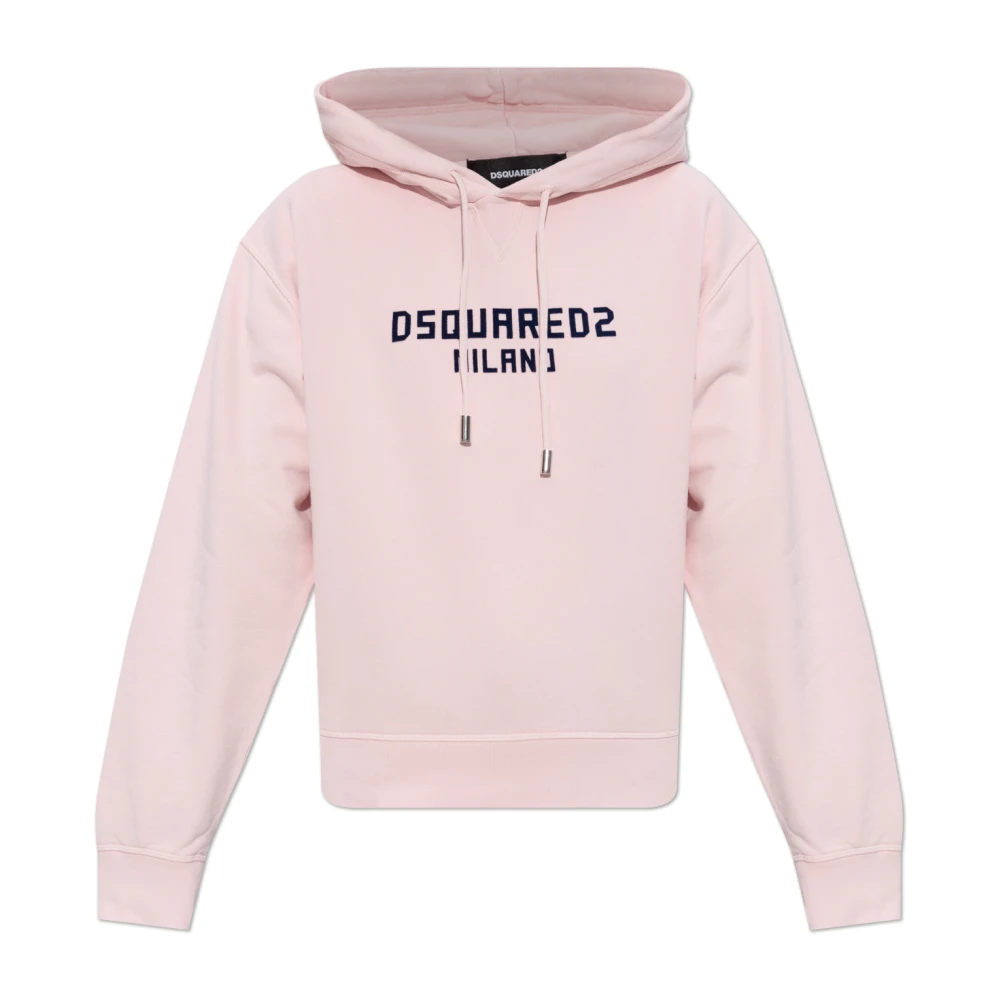 Dsquared2 Women's Pink Sweatshirt With Logo - Hoodies - Xs - Sweatshirts & Hoodies