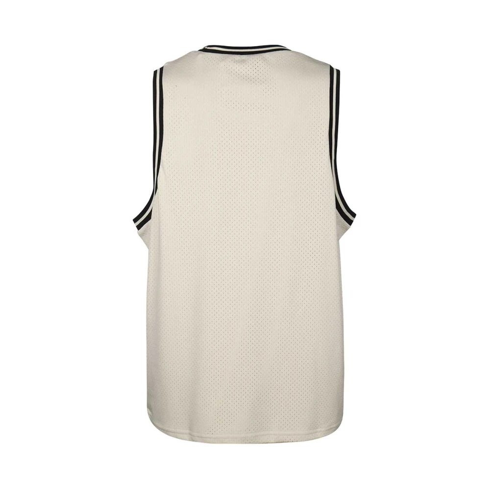 Les Deux Sportieve Tanktop met Contrasterende Randen Beige Heren