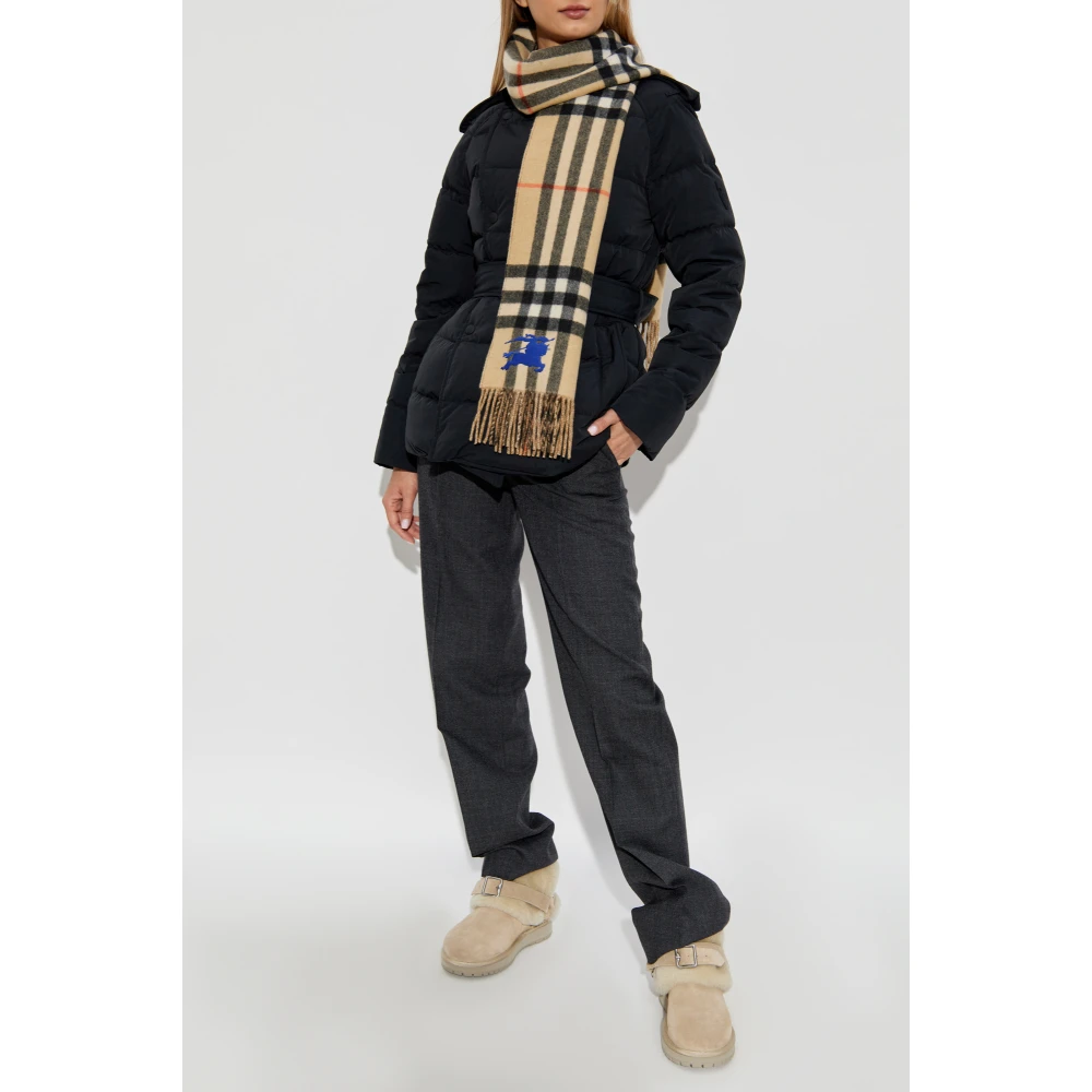 Burberry Donsjack met tailleband Black Dames